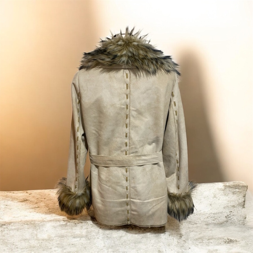Carlo Pozzi Collection Faux Fur coat SZ L - Picture 4 of 11